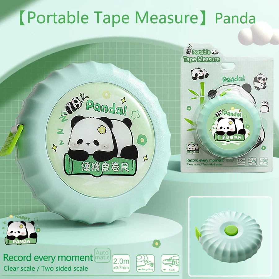 2Meter/79Inch Cartoon Mini Retractable Tape Measure, Self-Lock Double Scale Soft Ruler for Sewing, Body, Craft & Home Office