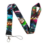 Zoro Lanyard Anime Pirate Card Holder Neck Strap for Key ID Card Phone Straps Badge Holder Keyrings Cosplay Accessories Gifts