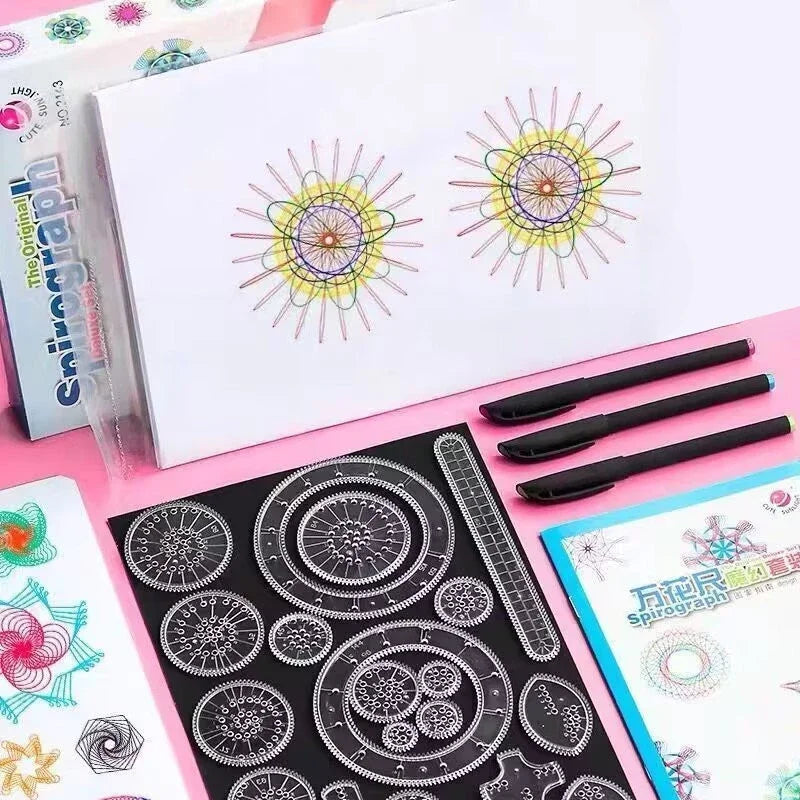 22pcs Roundness Ruler Set Geometric Ruler Mathematical Roulette Drawing Tools Learning Painting Puzzle Toys Art Tool