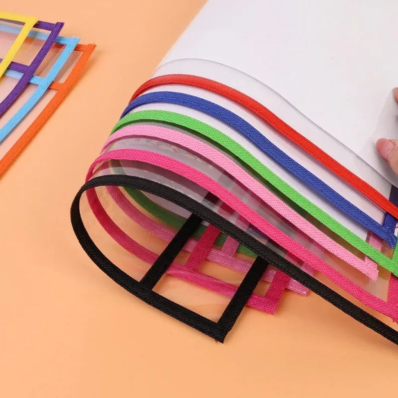 Waterproof Document Storage Pouch Reusable Dry Erasable File Bag Kids PVC Clear Diy Pockets Hanging File for Teaching Supplies