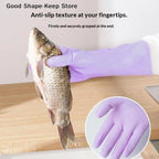 dailyWater Resistant Dish Washing Gloves 1 Pair Durable Latex Rubber Gloves Reusable for Kitchen Cleaning Laundry Gardening Use