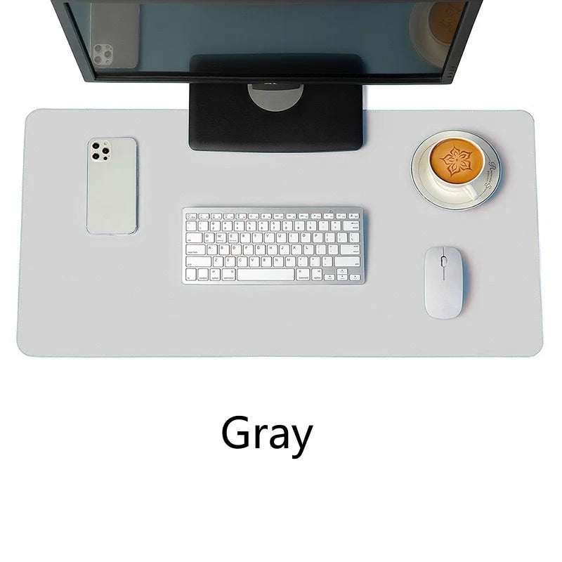 Portable Mouse pad large Gaming Waterproof Non-slip PU Leather Suede Desk Mat Computer Keyboard desk pad Mats white mousepad