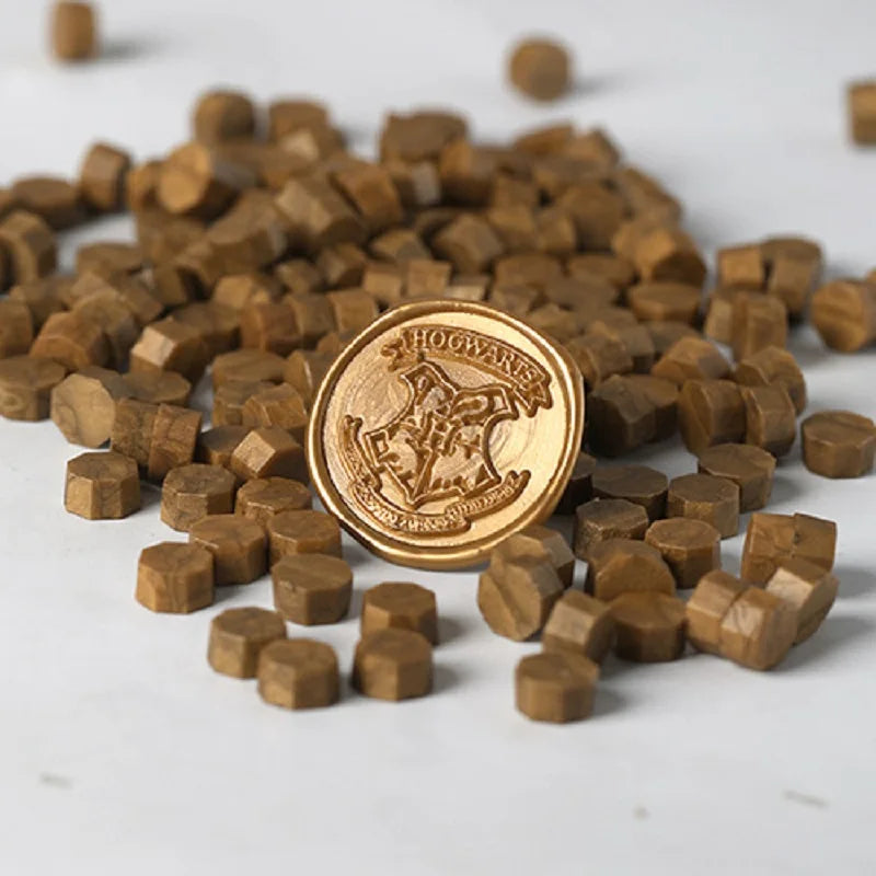 100 Pcs Vintage Wax Seal for Stamps Retro Wax Print Beads Sealing Macaron Gold Wedding Birthday Wax Lacquer for Seals Lacre