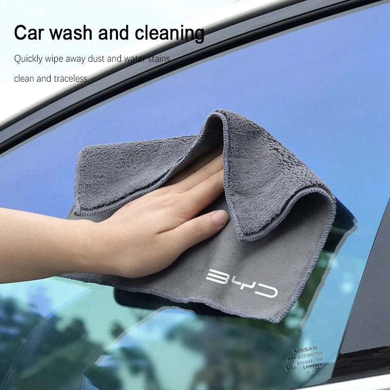 Microfiber Car Towel Super Absorbency Cleaning Care Cloth For BYD Tang F3 E6 Atto3 Yuan Plus Song Max F0 G3 I3 Ea1 Dmi 2din S7