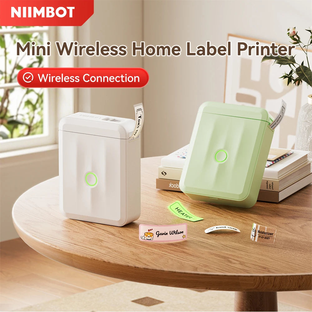Niimbot D110 Mini Handheld Thermal Label Maker Wireless Sticker Machine Inkless Pocket with Label Sticker for Home Office