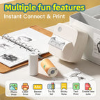 Mini Portable Wireless Label Printer  DOLEWA D2 Wireless Function, Thermal Sticker Maker, Handheld Tips, Learning Marking