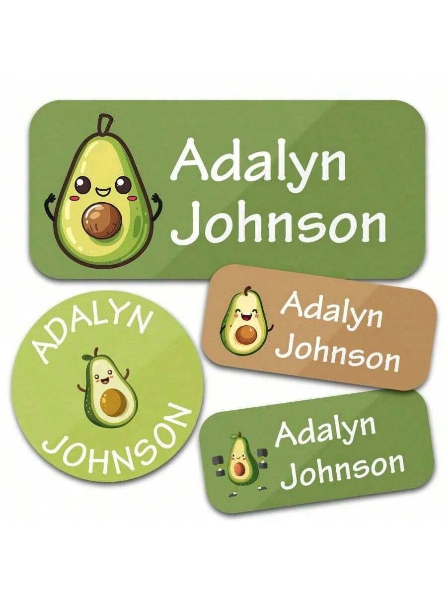 Custom Name Stickers 130 Pieces - Waterproof Personalized Adhesive Labels for Clothing