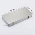 Durable Silvery Gray Metal Rectangular Box With Lid-Ideal For Bills,Cosmetics,Office Supplies Storage-Perfect For Home,Office