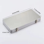 Durable Silvery Gray Metal Rectangular Box With Lid-Ideal For Bills,Cosmetics,Office Supplies Storage-Perfect For Home,Office