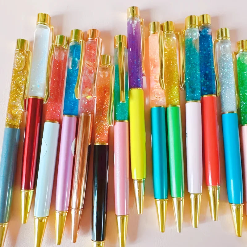 10 Pieces of Ballpoint Pens DIY Empty Pen Barrels for Handmade Quicksand Pens, Floating Flower Pens, Business Event Signature Pens, and Souvenirs