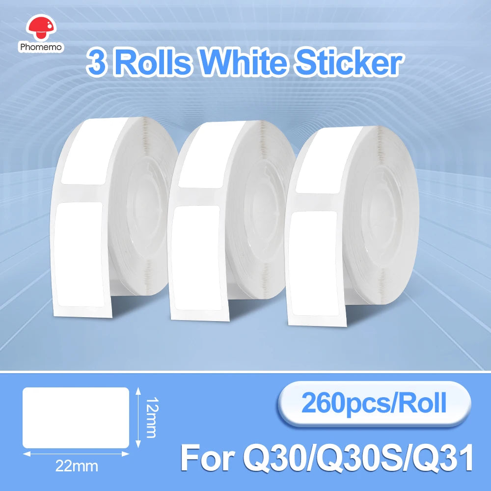 Phomemo Q30 Bluetooth Label Maker, Thermal Sticker Maker with 1 Roll Free Label, Available for Small Business/Home Organization