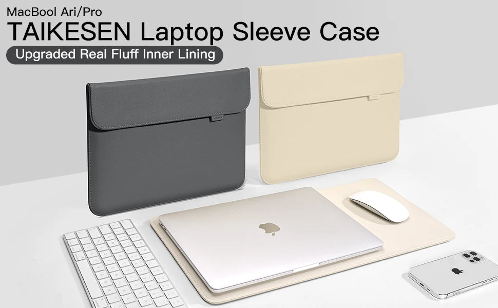 Laptop Sleeve Bag Cases For Macbook Pro Air 13.3 M4 M3 13.6 14 16 15 XiaoMi 15.6 Notebook Pouch Cover HP DELL Shell Accessories