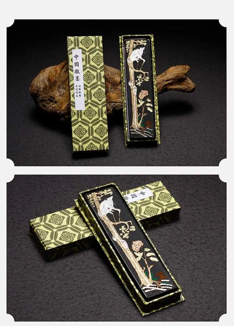 Chinese Sumi Ink Stick Pine Soot Solid Ink Stick Calligraphy Artist Painting Watercolor Fabric Paint Ink Block Painting Inkstick