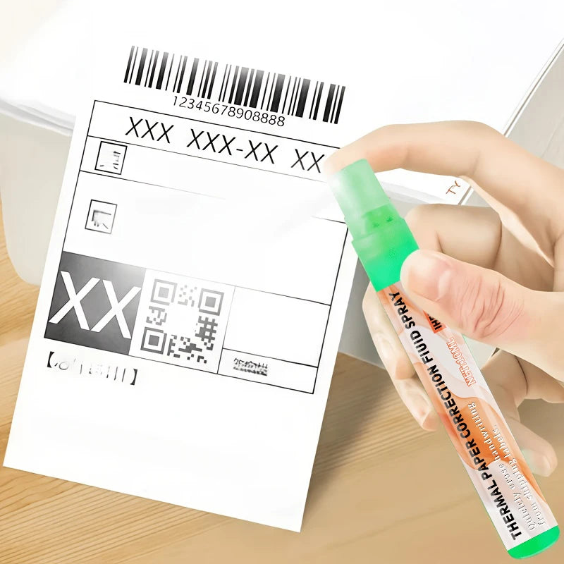 10ml Erasing Liquid Spray Pen - a Quick Correction Fluid Suitable for Thermal Paper, Can Quickly Erase Data, Protect Personal Information, and Is a Portable and Convenient Tool