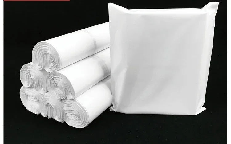 50pcs Solid White Poly Shipping Bag Mailers Mail Courier Bag PE Plastic Express Envelope Storage Bags Self Seal Packing Pouch