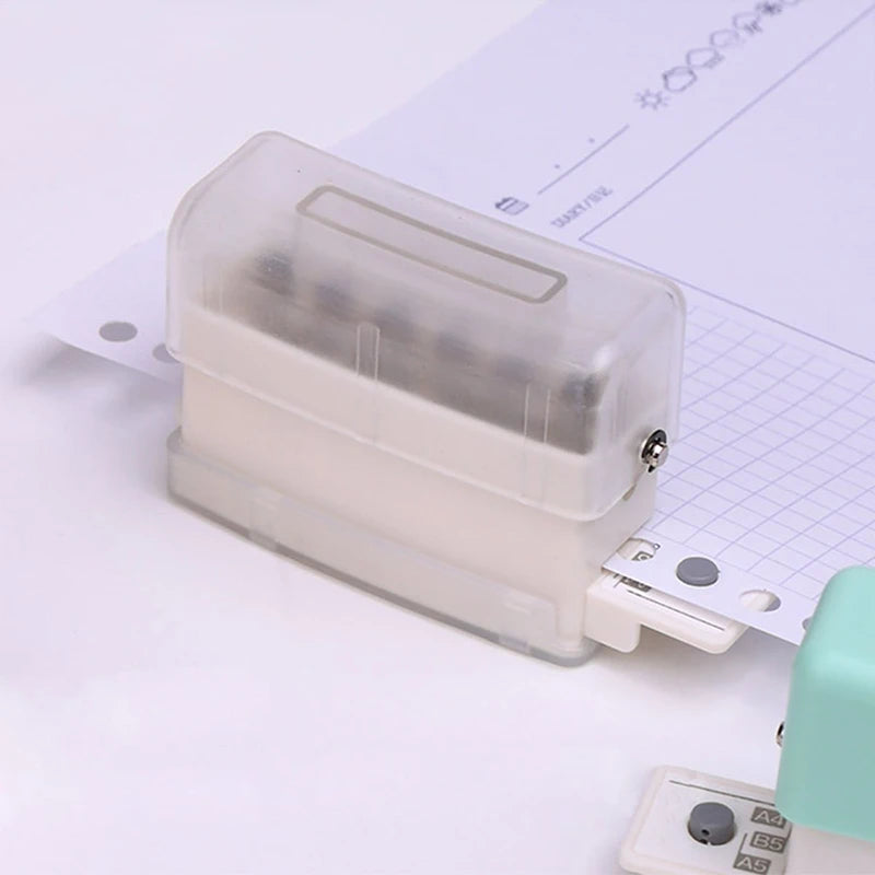 Handheld Mini 6 Hole Paper Puncher 5.5mm Aperture Versatile Scrapbook DIY Paper Cutter Ideal for Students Office Use