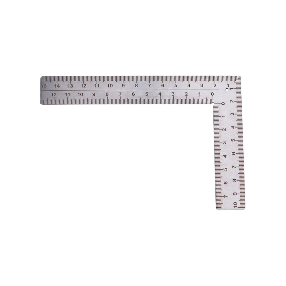 Stainless Steel L Square Ruler Measuring Tool High-Accuracy Metal Ruler Small Frame Double-Sided Mini Ruler Educational