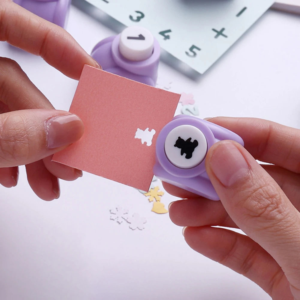 Embossing Punching Device,Hole Punch Mini Paper Shaper Cutter,Multi Patterns Paper Crafts Puncher Set For DIY Scrapbooks