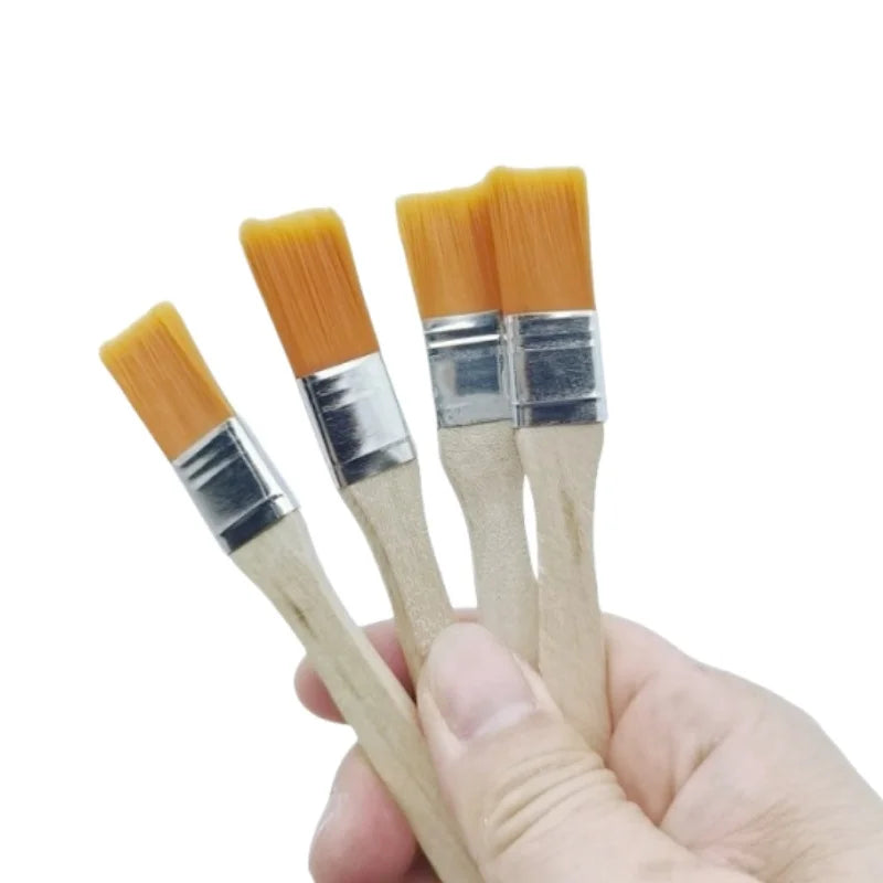 10Pcs  Wooden Handle Brush, Nylon Bristles Welding Cleaning Tools For Solder Flux Paste Residue Keyboard PC