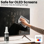 Screen Cleaner Kit Spray with Microfiber Polishing Cloth Streak Free Cleaning Solution for MacBook iPad Laptop TV Display