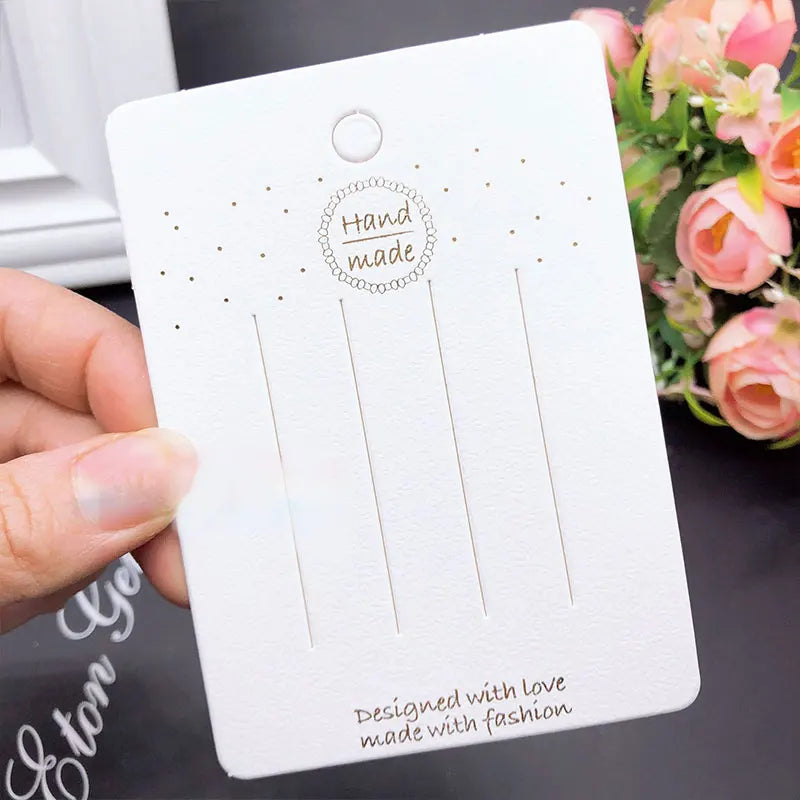 20/50Pcs 7.5*10.5CM Hair Clips Packing Cards Hairpins Display Holder Handmade Tags for DIY Hair Jewelry Retail Tags Price Labels