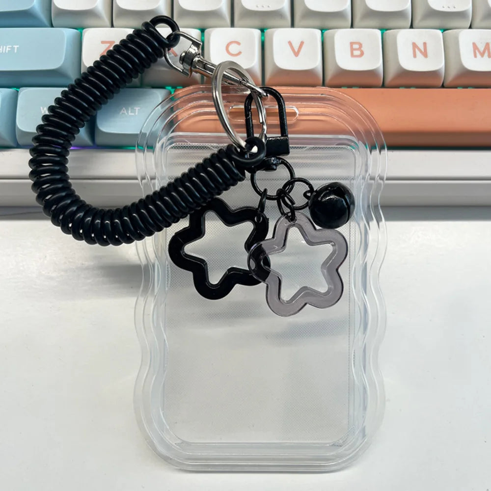 Kpop Photocard Holder Photo Display Holder With Star Keychain Idol Picture Protector Sleeves Credit ID Cards Protective Case