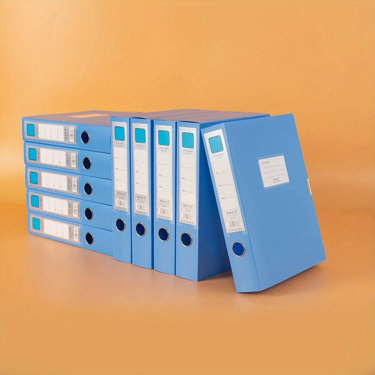 10pcs A4 Colorful File Boxes - Durable Thick Plastic Document Organizers for Contracts, Accounting Receipts & Office Supplies
