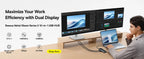 Baseus 12-in-1 USB C HUB to HDMI 4K@60Hz Dual Display USB 3.2 Adapter with RJ45 SD TF PD 100W Docking Station for Window Mac Hub