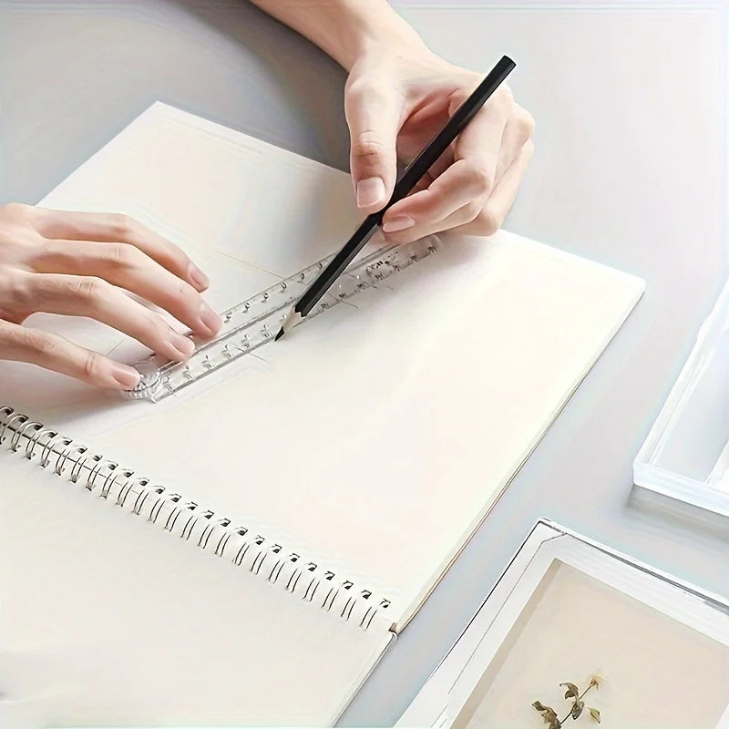 2pcs Shatterproof Clear Acrylic Folding Ruler Flexible and Portable for School Office Home Use Lightweight Measuring Tool