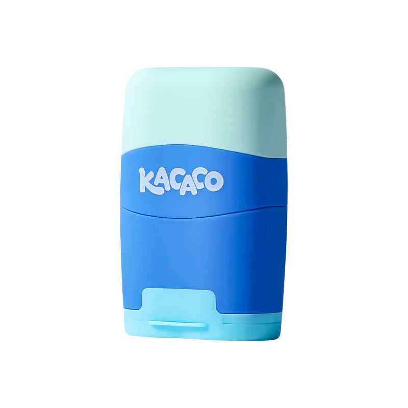 M&G Pencil Sharpener with Eraser Two in One Double Hole Designing Student Pencil Eraser Less Crumbs Clean Replaceable Core