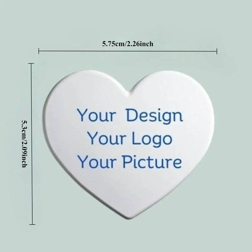 Personalized Heart-Shaped Tinplate Pins Custom Logo Text Pattern Printing Metal Badge Children And Friends Brooch Gift Wholesale