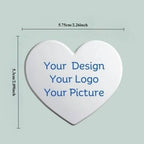 Personalized Heart-Shaped Tinplate Pins Custom Logo Text Pattern Printing Metal Badge Children And Friends Brooch Gift Wholesale