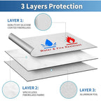 Fireproof Waterproof Document Bag with Zipper Closure for Certificates Money Cards Storage Home Office Travel Portable Organizer