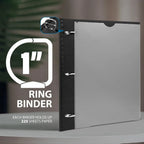 WOT I Telescoping 3 Ring Binder 1 Inch, Expandable Binder - Patented Design for Easy Portability, Holds 8.5x11 Paper, Perfect for School, Office & Home Organization