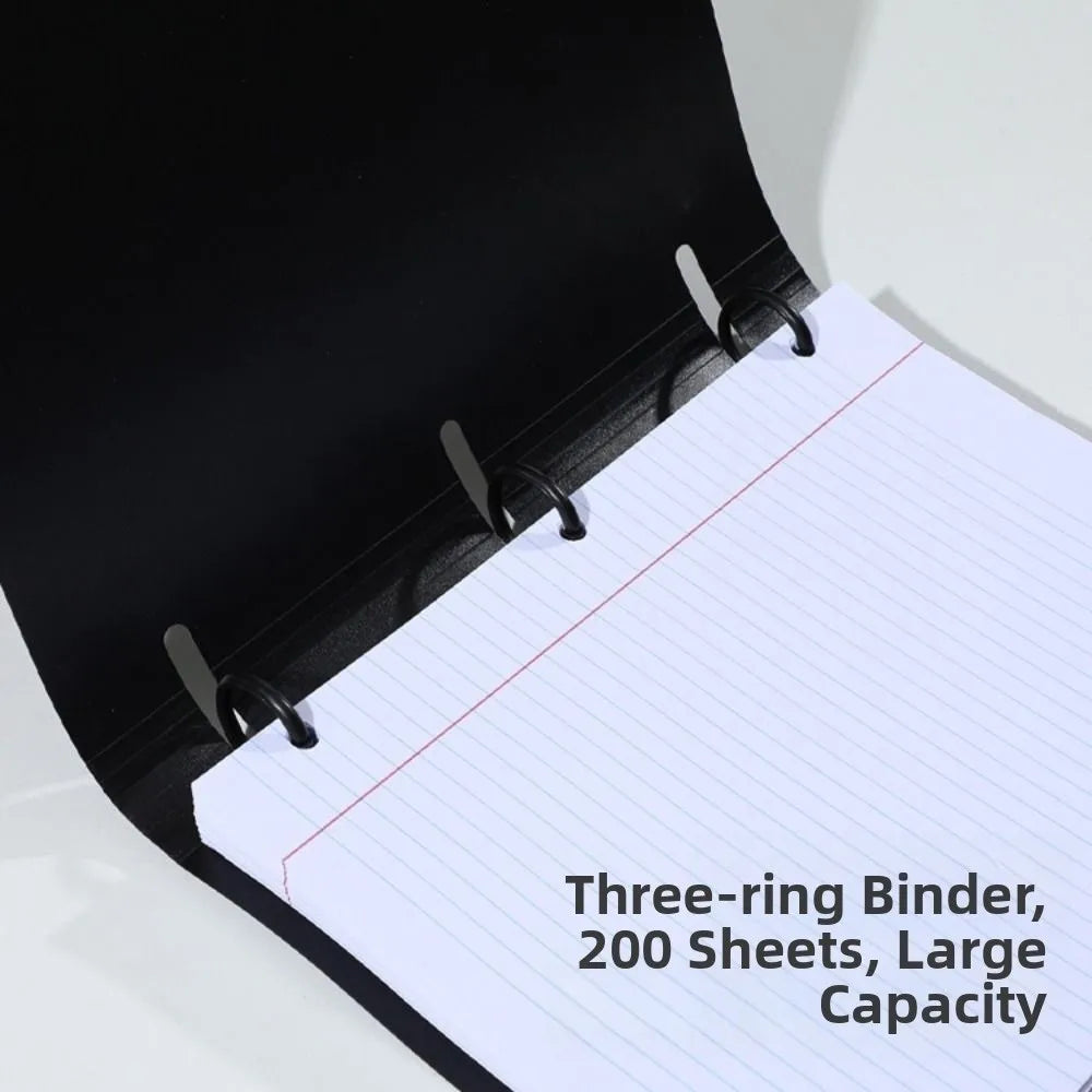 3 Ring Loose-leaf File Folder Thickened Detachable Notebook Binder Portable Multifunctional Loose Leaf Document Folder