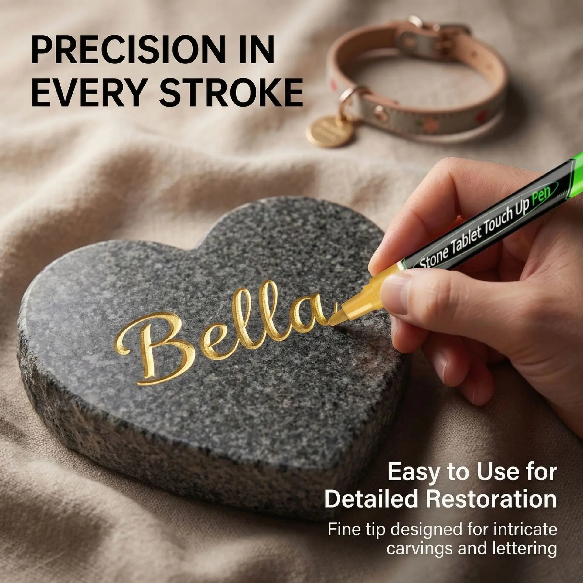 Tombstone Marker Inscription Restoration Pen Oil Based Quick Dry Weatherproof Touch Up Paint Pen For Granite Stone