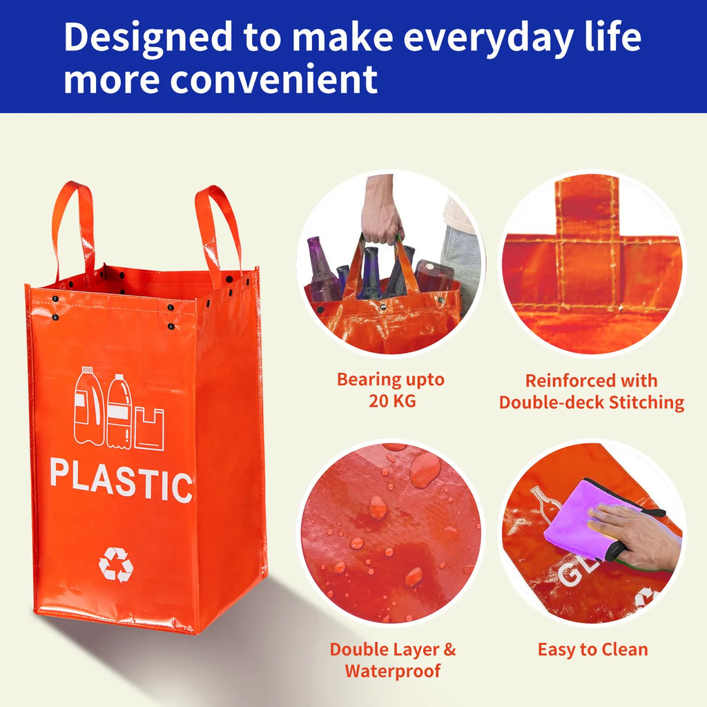 new Sell foreign trade PP storage handbag waterproof garbage sorting bag home environmental protection trash can garbage bag.