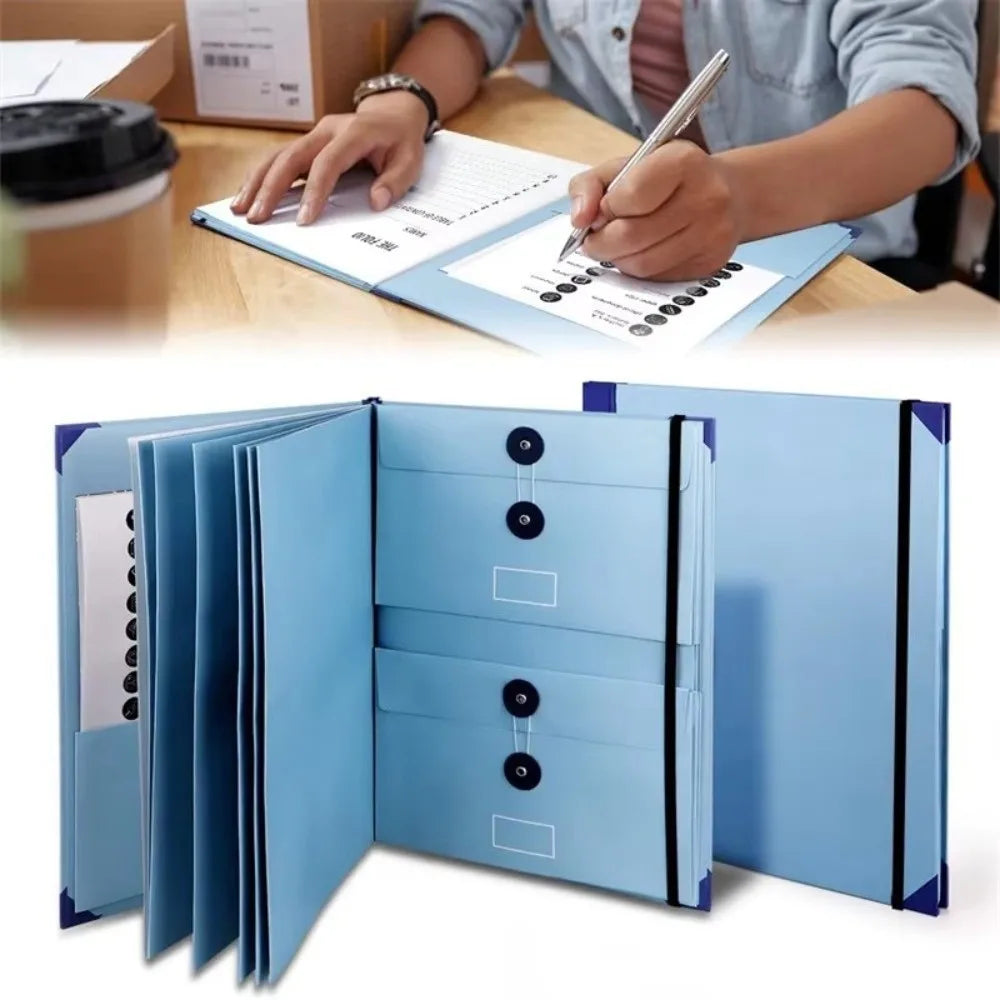Portable In Case I Go Missing Binder Large Capacity File Storage Tools Manila Pocket Folder Multiple Pockets