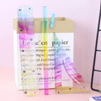 Multifunctional Plastic Soft Ruler Set Flexible Freely Bendable Set Square 20/30CM Drawing Measuring Tools Protractor Gift