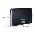 A6 Expanding Receipt Organizer Folder 13 Compartments Handheld Accordion File Holder Three Side Seal Document Storage