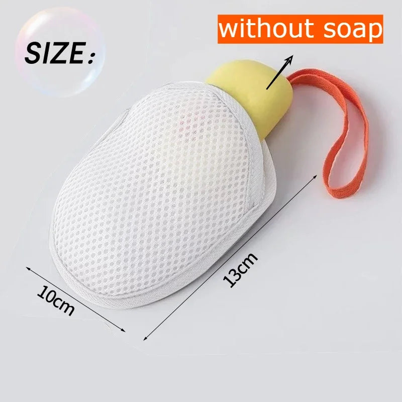 1~8PCs New Foaming Soap Bag Net Mesh Massage Exfoliator Pouch Bathing Bubble Maker Cleaning Tool