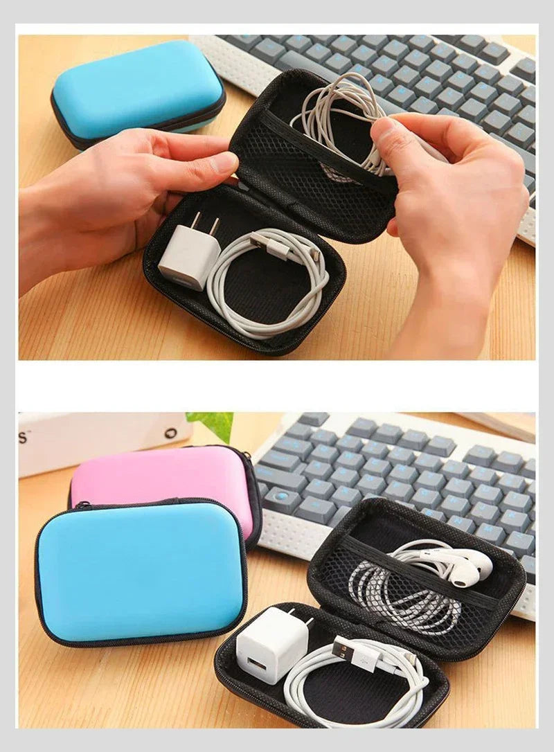 1-20PCS Headphone Organizer Portable Travel Cable Organizer Data Cable Organizer Bag Zipper Bag Electronics Organizer Bag