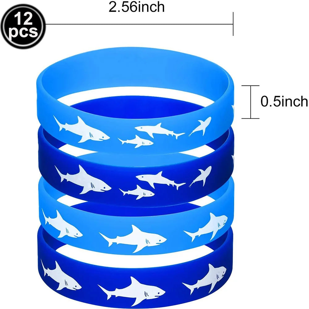Ocean Shark Theme Disposable Tableware Cute Cartoon Marine Animal Plastic Tablecloth Kids Birthday Party Baby Shower Decor