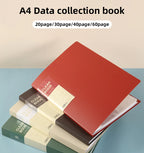 Hot Classic Style 20/30/40/60 Pages Thick Side-in Type Display Book Waterproof Large Specifications Test Paper Storage Folder
