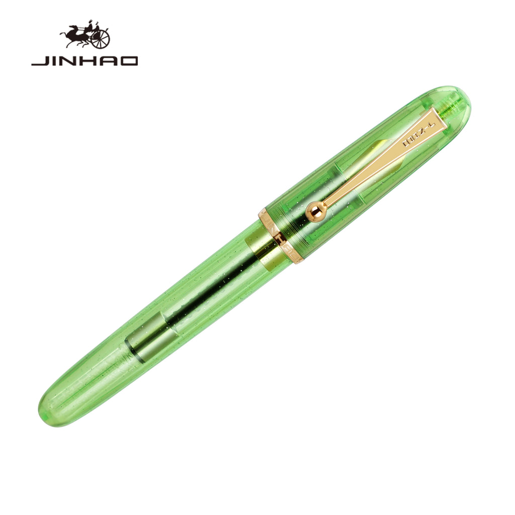 1pc Jinhao 9016/9013 Acrylic Fountain Pen Dadao Series Transparent Brown EF/F/M Nib with Large Capacity Ink Converter