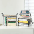 Foldable book box student dormitory classroom book organizer transparent waterproof household book organizing storage box