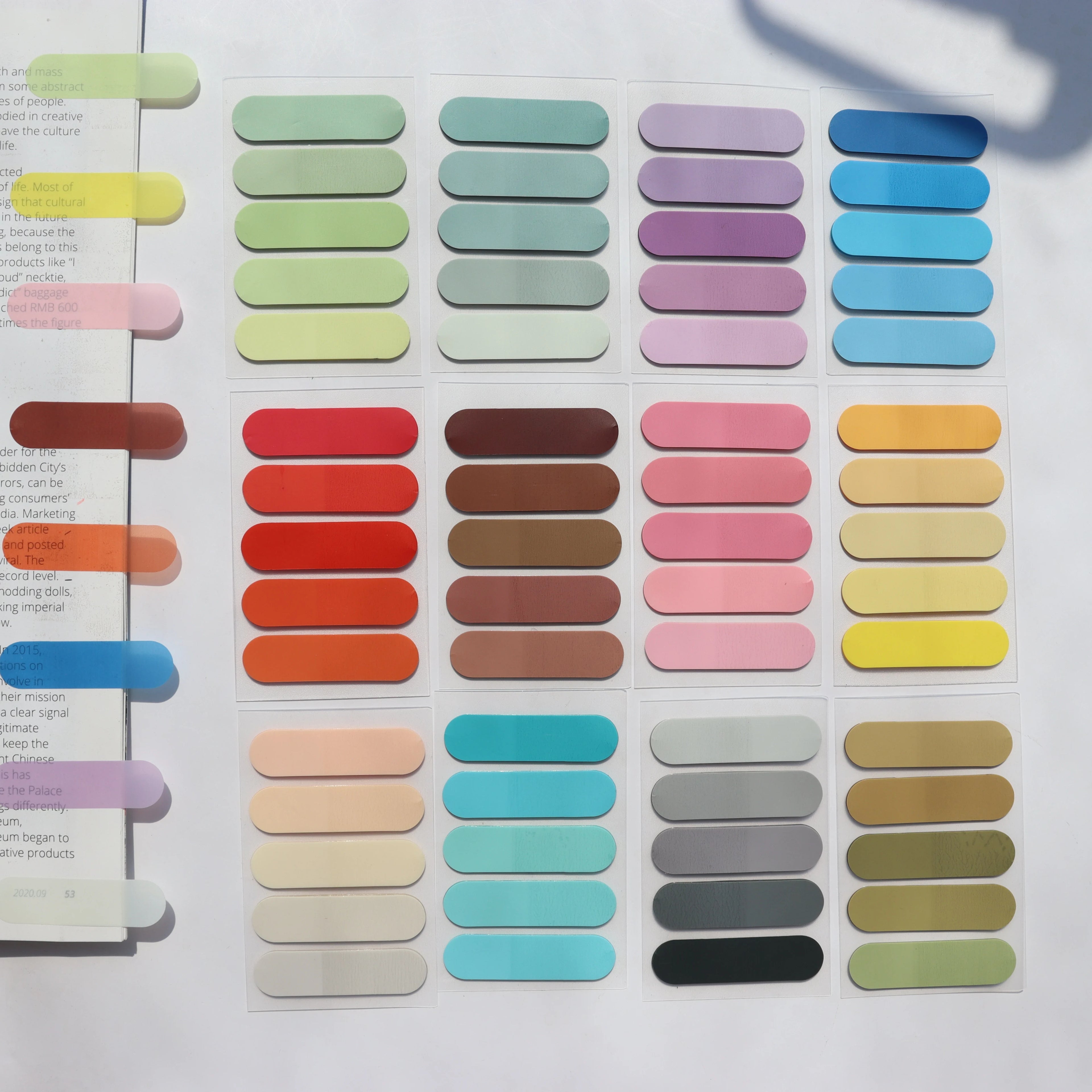 100 Sheets Transparent Sticky Notes Self-Adhesive BookMarker Annotation Reading Book Clear Tab Kawaii Cute Stationery