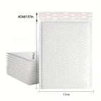 10pcs Composite Pearlescent Film Bubble Bag White Garment Packaging Express Bag Thickened Envelope Foam Waterproof Bubble Bag
