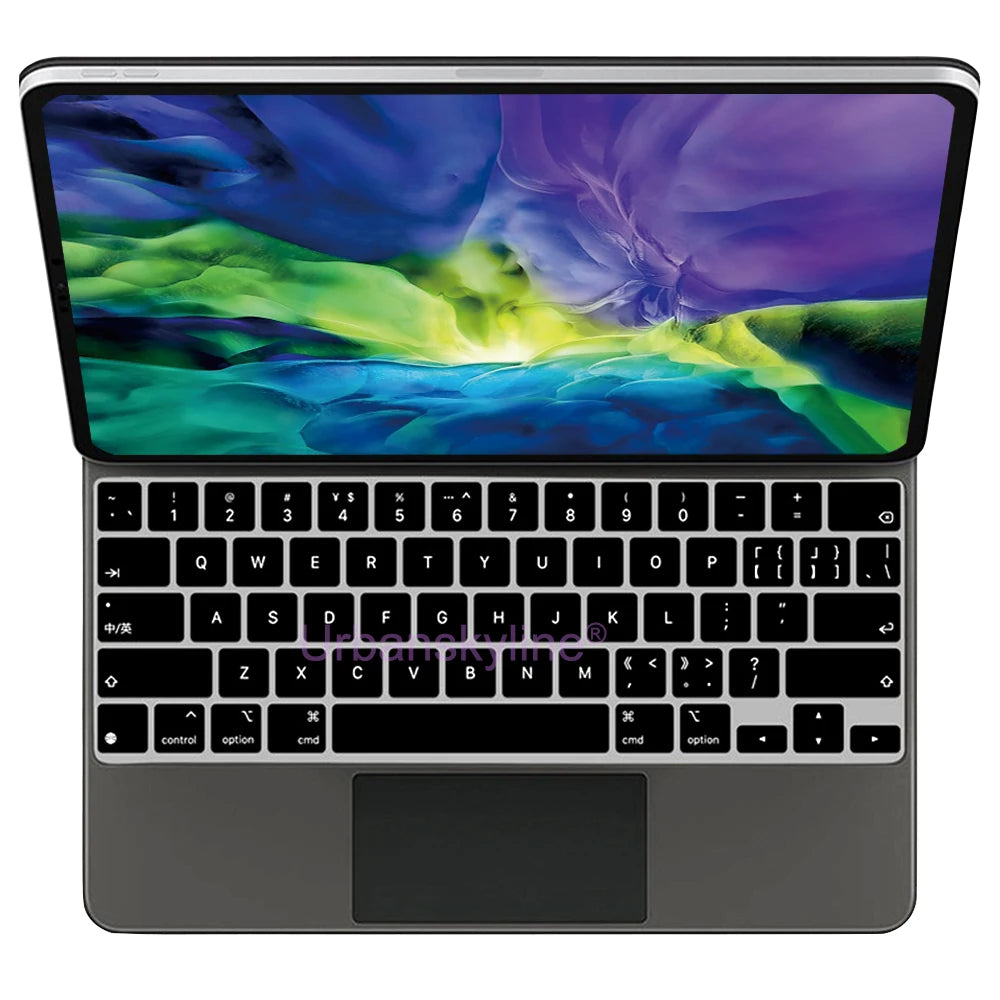 Keyboard Cover for iPad Pro 13 M4 12.9 Magic Keyboard Air 11 M3 10 10.5 10.9 M2 M1 Smart Case Folio Silicone Protector Skin TPU