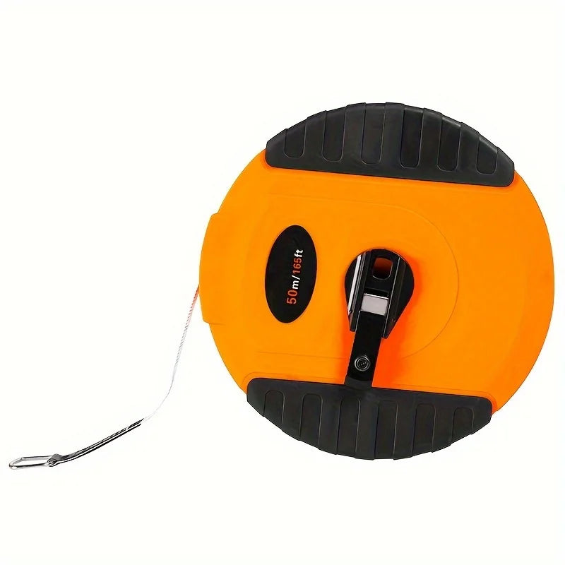 Tape Measure 164feet/50m 33feet/10m Self Adjusting End Hook Dual Sided Fiberglass Tape Measure for Engineer, Yard and Field, M